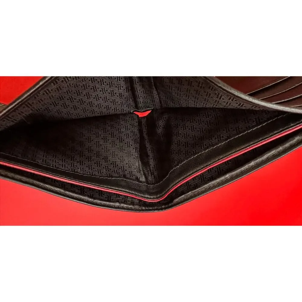 Tumi Men's Black Soft Leather Bi Fold Card Holder Wallet